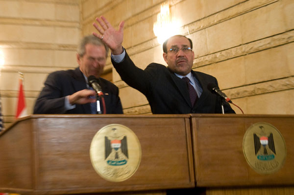 President George W. Bush and Iraqi Prime Minister Nouri al-Maliki.