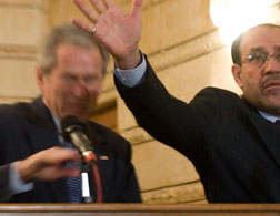George Bush and Iraqi Prime Minister Nuri al-Maliki. Click image to expand.