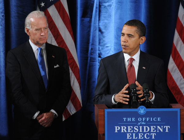 Joe Biden and Barack Obama.