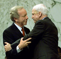 Joseph Lieberman and John McCain in 2000. Click image to expand.
