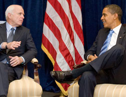 John McCain and Barack Obama. Click image to expand.