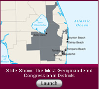 Click here to launch a slide show on the most gerrymandered Congressional districts.