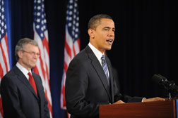 Barack Obama and Tom Daschle. Click image to expand.