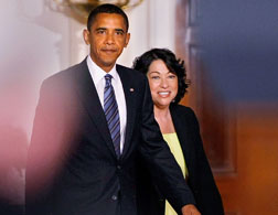 Barack Obama and Sonia Sotomayor. Click image to expand.