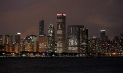 Chicago skyline.