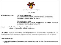General McCaffrey's memo
