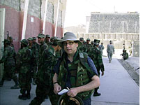 Fred Kaplan with Afghan National Army recruits in Kabul. Click image to expand.