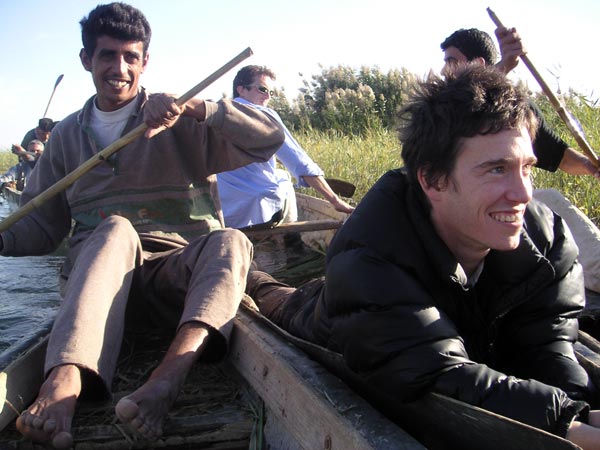 In a Marsh Arab canoe near Musherrah.