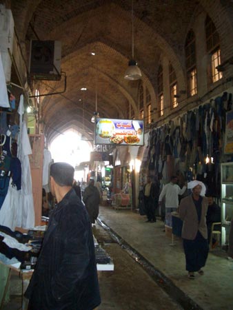 The covered souk in Amara.