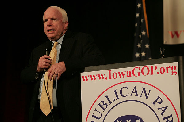 Sen. John McCain at the Abraham Lincoln Unity Dinner.