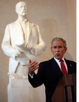 Bush in Prague. Click image to expand.