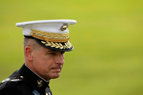 Outgoing Chairman of the Joint Chiefs of Staff Gen. Peter Pace.
