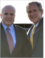John McCain and George W. Bush. Click image to expand. 
