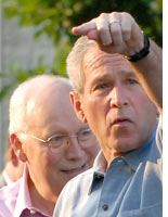 President George W. Bush and Vice President Dick Cheney. Click image to expand