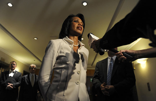 Secretary of State Condoleezza Rice.