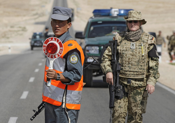 A checkpoint in Afghanistan.