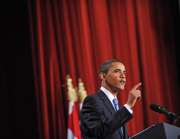Obama in Cairo.