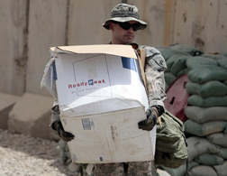 A U.S. soldier packing up. Click image to expand.