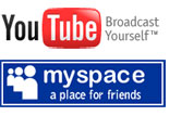 YouTube and myspace.