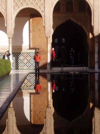 Author Irshad Manji at the Alhambra, a mosque-turned-palace in Granada, Spain.