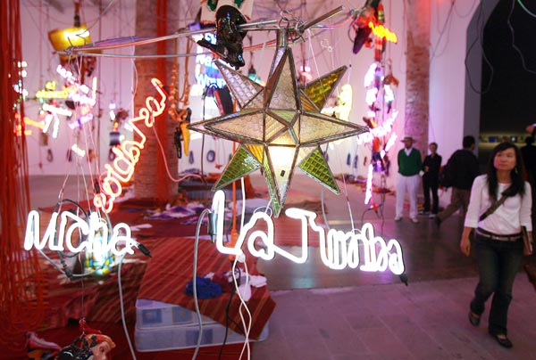 An art exhibit at the Venice Biennale.