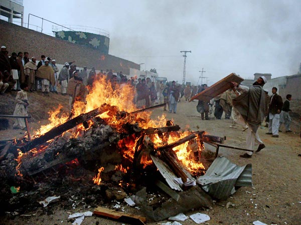 Protests ignite over U.S. bombing.