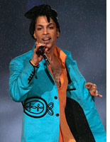 Prince performing at the Super Bowl halftime show 
Click image to expand.