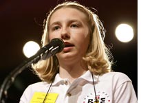 Katharine Close during the 2006 Scripps National Spelling Bee 
Click image to expand.
