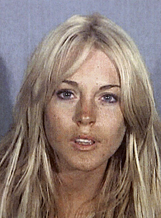 Lindsay Lohan's mug shot.