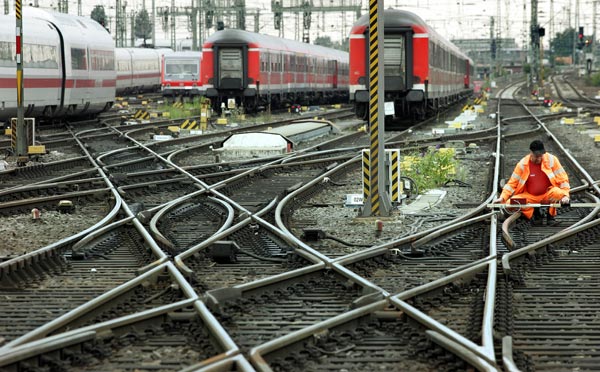 A German railway worker.