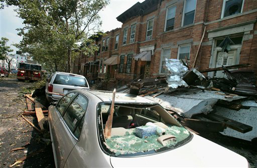 Brooklyn tornado damage.