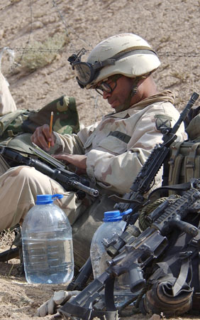 A U.S. soldier in Afghanistan.