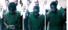The three men charged with murdering Sean Taylor. Click image to expand.
