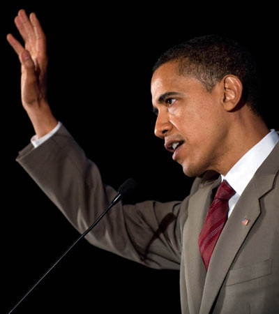 Presidential candidate Barack Obama.