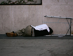 A homeless man. Click image to expand.