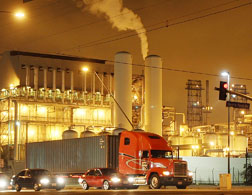 Smog near the port in Long Beach, California. Click image to expand.
