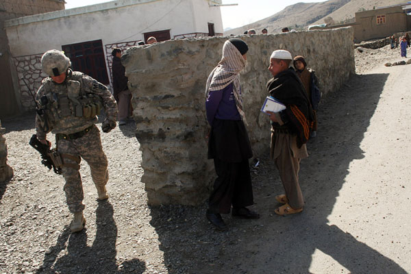 U.S. Army patrols in Afghanistan.