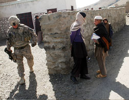 U.S. Army patrols in Afghanistan. Click image to expand.