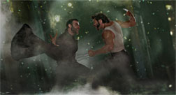 Logan (Hugh Jackman) and Victor Creed (Liev Schreiber) face off for the ultimate battle—against each other. Click image to expand.