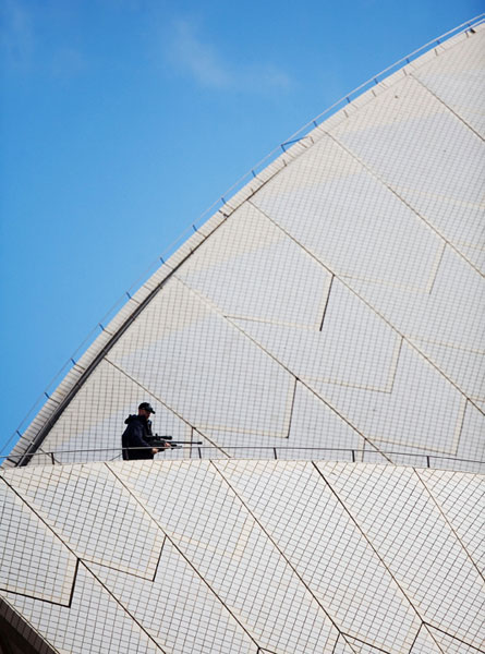 A police sniper.
