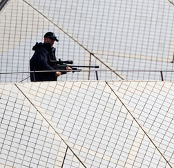 A police sniper.