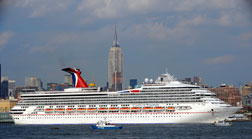 A cruise ship in New York city. Click image to expand.