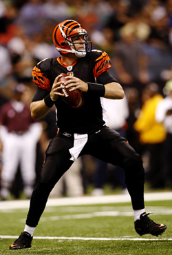 Quarterback Carson Palmer #9 of the Cincinnati Bengals. Click image to expand.