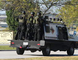 A swat team arrives at Fort Hood. Click image to expand.
