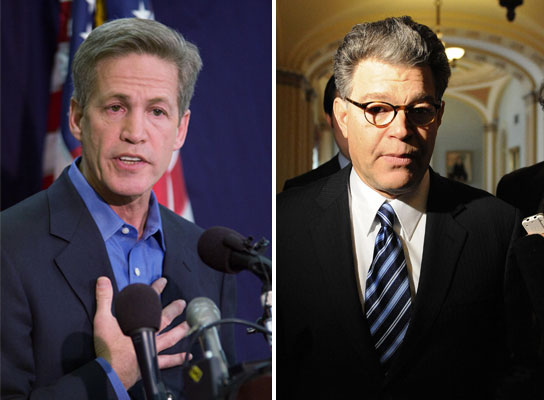 Norm Coleman and Al Franken.