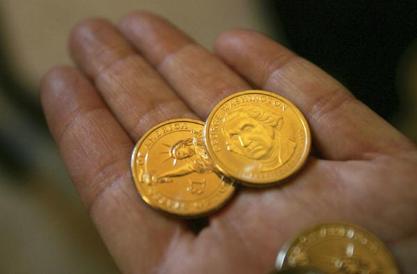 The new George Washington dollar coin.