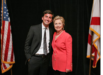 Alex with Hillary Clinton. Click image to expand.