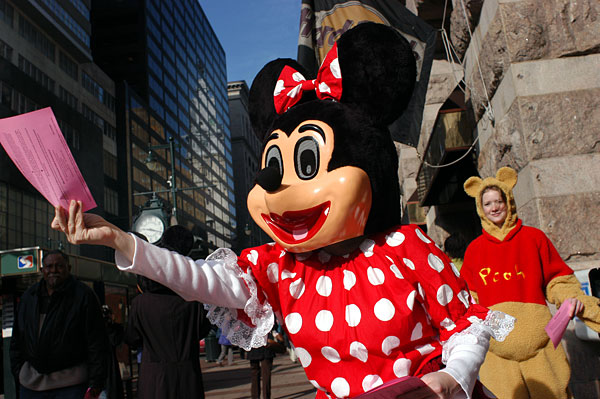 Minnie Mouse just might be an intern. 