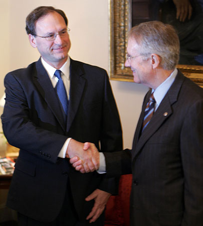 Alito and Reid, sittin' in a tree ...