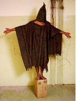 Photo of a prisoner from Abu Ghraib